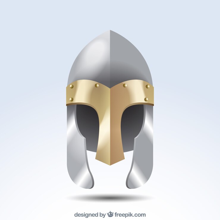 Vetor grátis capacete de armadura elegante