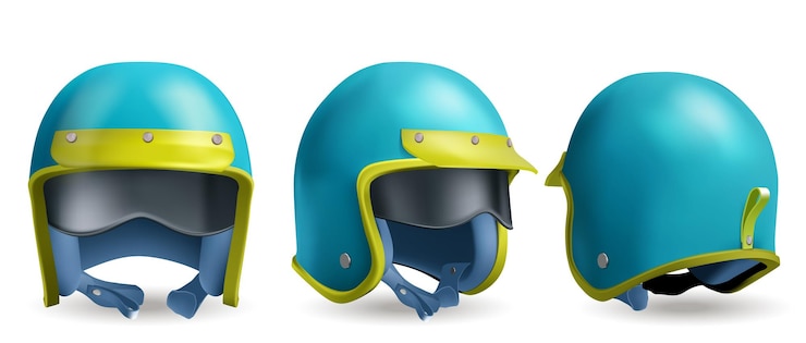 Vetor grátis capacete de moto para corrida e passeio de scooter