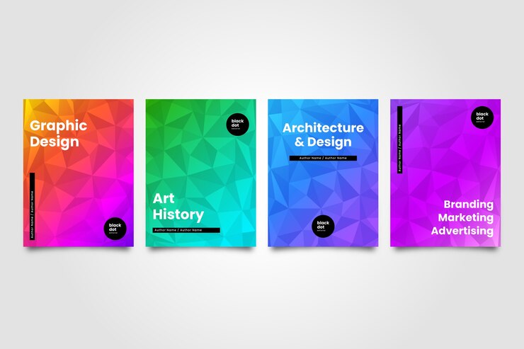 Vetor grátis capas coloridas abstratas de vários domínios