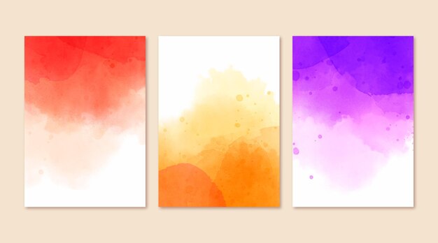 Capas de aquarela abstratas