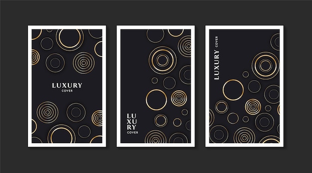 Capas de luxo gradiente dourado