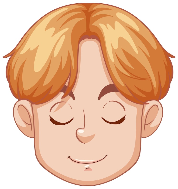 Vetor grátis cara de desenho animado masculino fechando os olhos