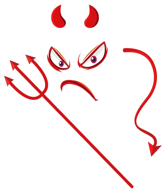 Pictograma De Vetor Plana Jogo Demônio Diabo. Um Ícone Isolado Em Um Fundo  Branco. Ilustraciones svg, vectoriales, clip art vectorizado libre de  derechos. Image 93836464