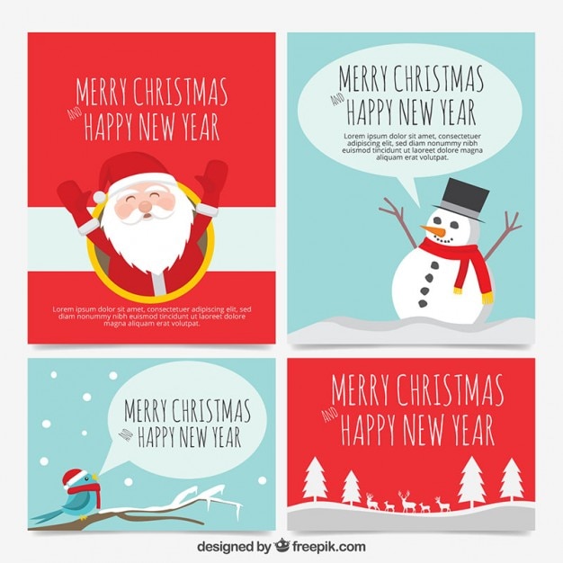 Card set temporada de natal
