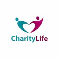 Vetor grátis caridade vida logotipo abstrato