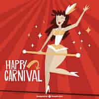 Vetor grátis carnaval feliz ilustrado