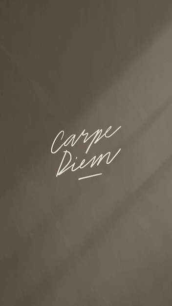 Carpe diem em um vetor de fundo preto