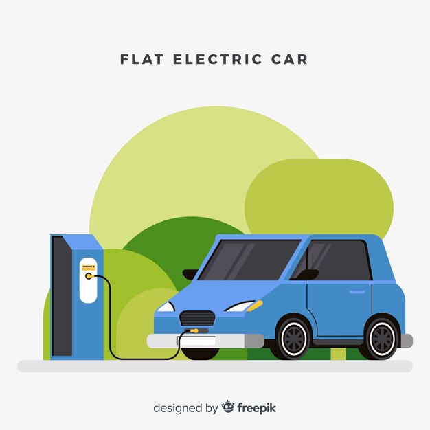 Carro elétrico plano