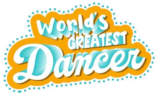 Carta de texto do maior dançarino do mundo