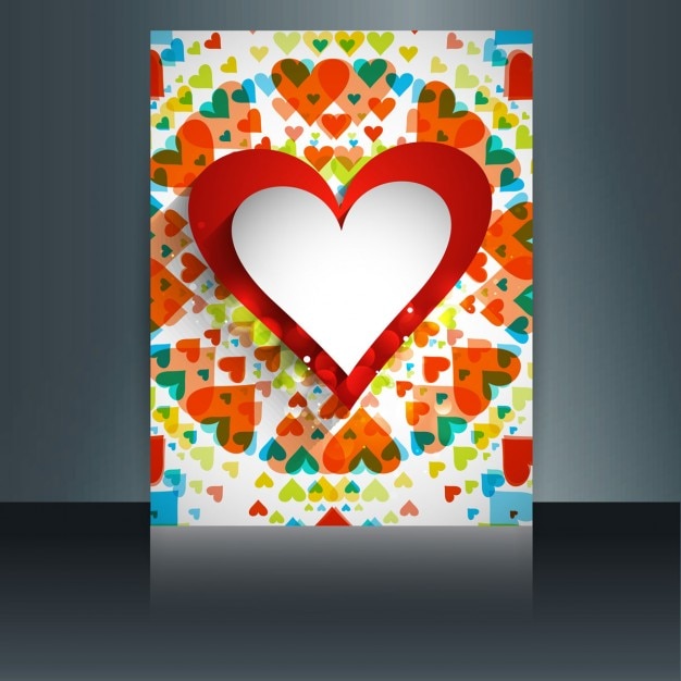 Vetor grátis cartão brilhante colorido de valentine