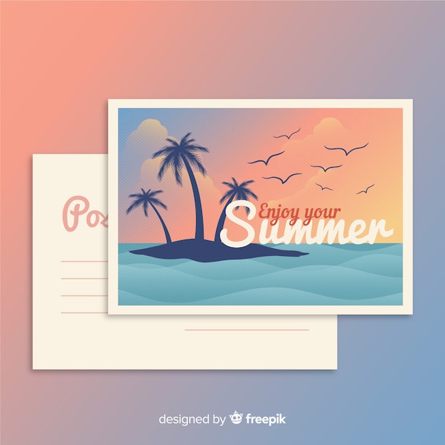 Cartão das férias de verão do vintage