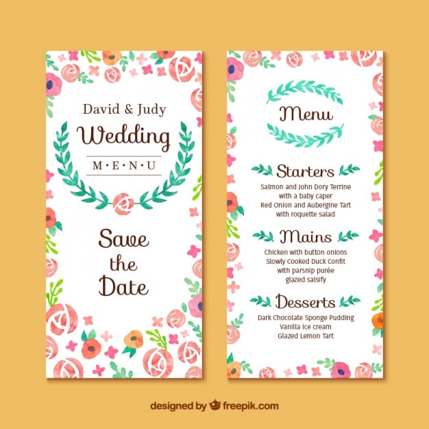 Cartão de convite de casamento Floral