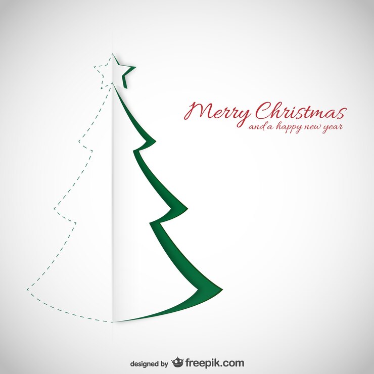 Vetor grátis cartão de natal com a textura de papel