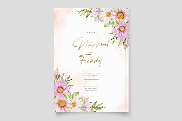 cartão de natal floral aquarela