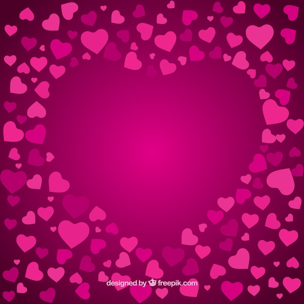 Vetor grátis cartão-de-rosa bonito dos corações