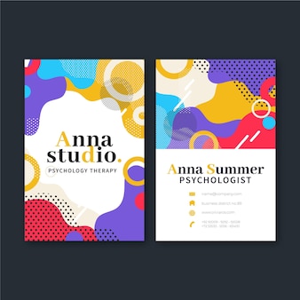 Cartão de visita dupla-face da psicologia h