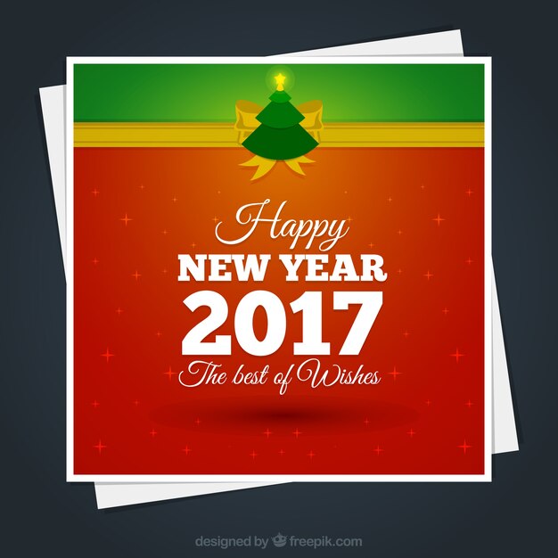Cartão do ano novo 2017