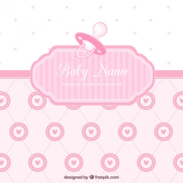 Vetor grátis cartão do chuveiro de bebê bonito para menina