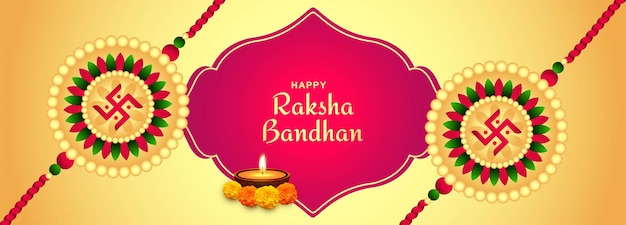 Cartão do festival raksha bandhan com design de banner rakhi