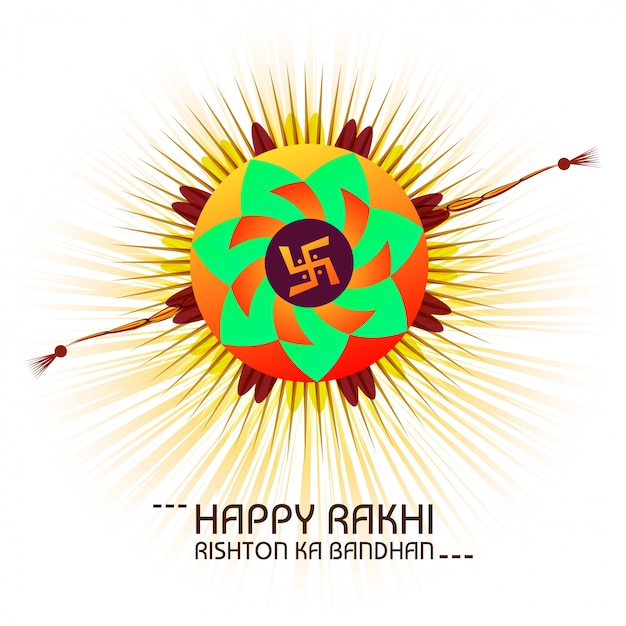 Vetor grátis cartão feliz da celebração de raksha bandhan