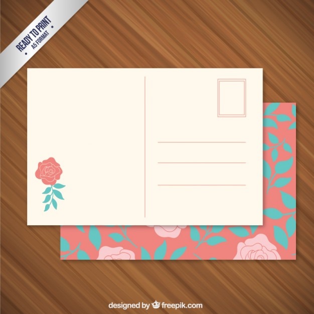 Vetor grátis cartão floral pós
