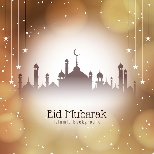 Cartão islâmico Eid Mubarak