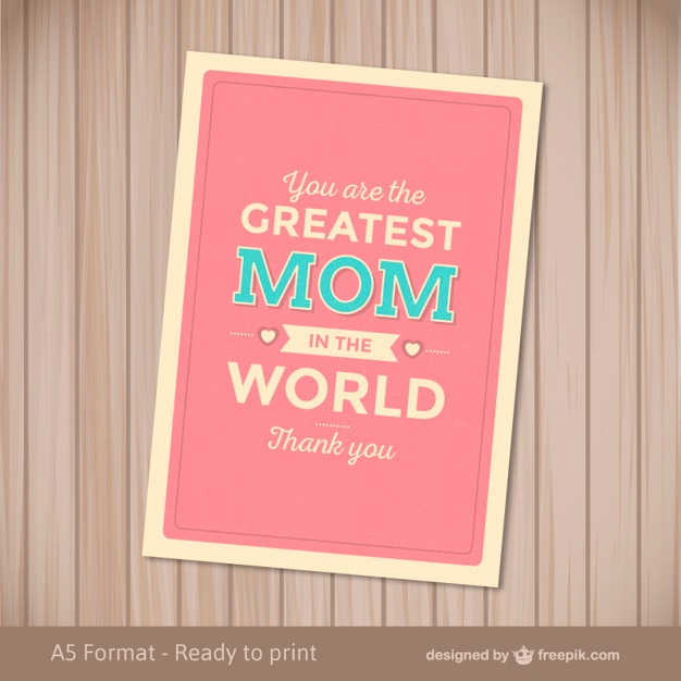 Cartão para o maior mãe do mundo