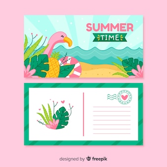 Cartão postal de férias de verão