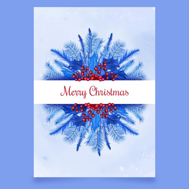 Envelope de natal criativo e carta em aquarela design 