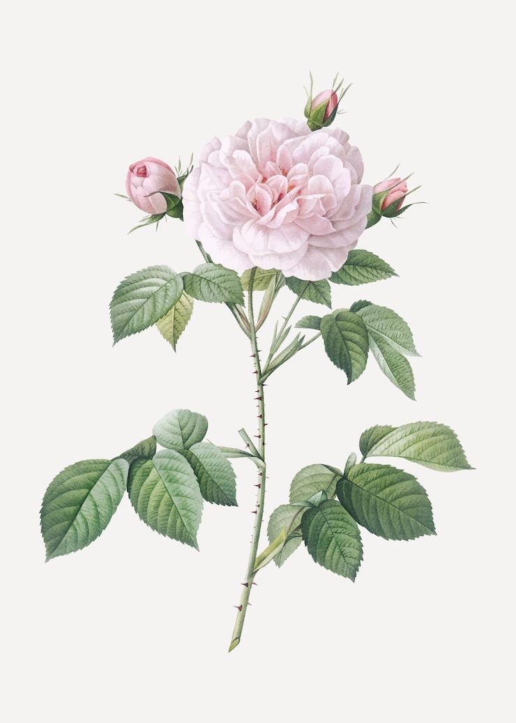 Vetor grátis cartaz alba rosa vintage