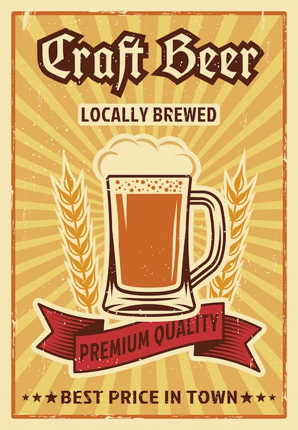 Vetor grátis cartaz colorido cerveja