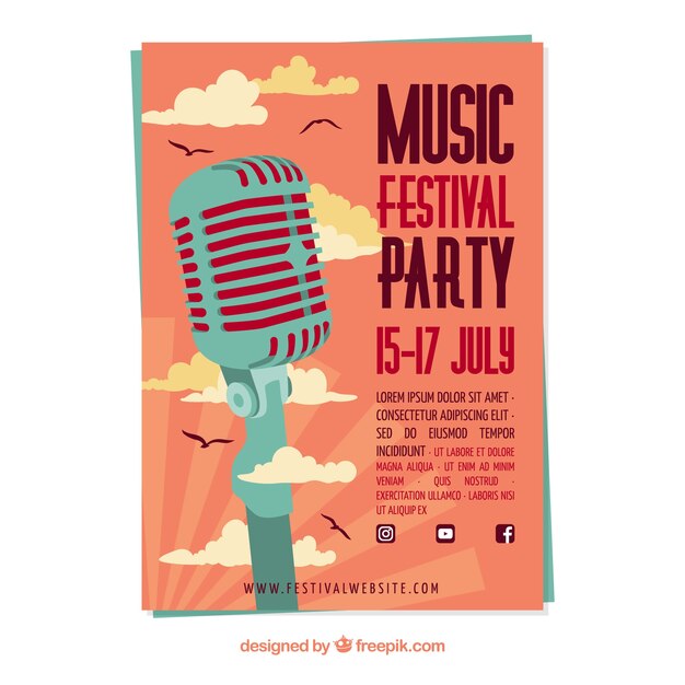 Cartaz da festa da música