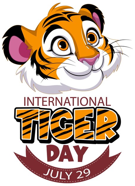 Vetor grátis cartaz de celebração do dia internacional do tigre