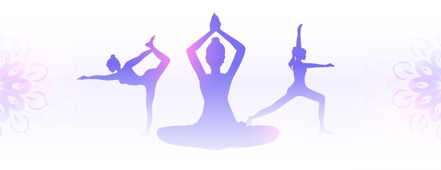 Vetor grátis cartaz de dia de ioga atraente para promover fitness e bem-estar