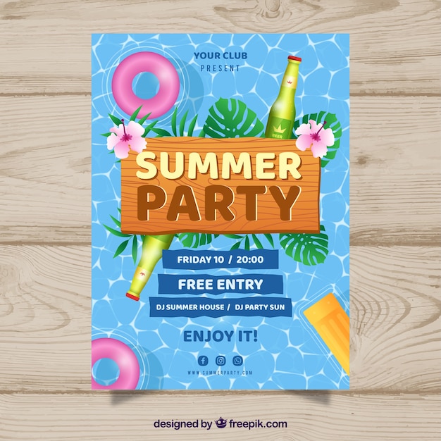 Cartaz de festa de verão