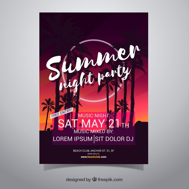 Cartaz de festa de verão