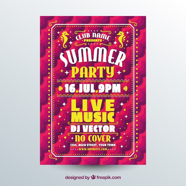 Cartaz de festa de verão