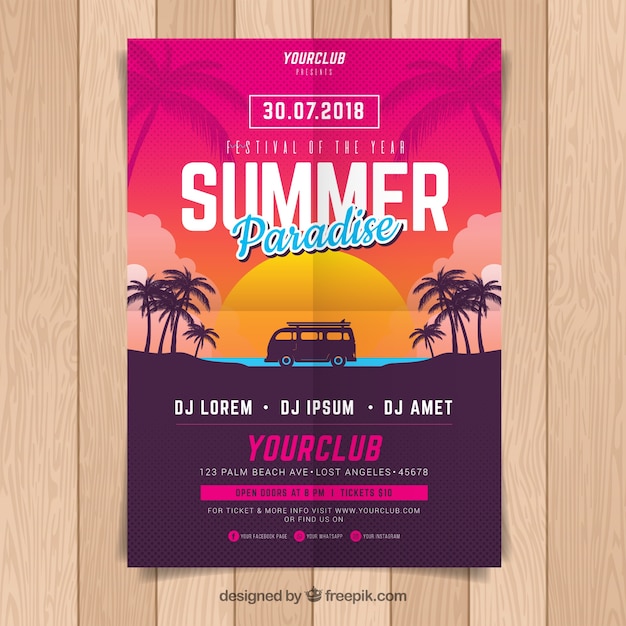 Cartaz de festa de verão