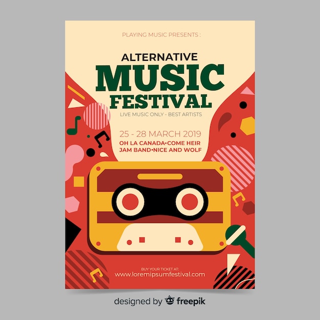 Cartaz de festival de música abstrata