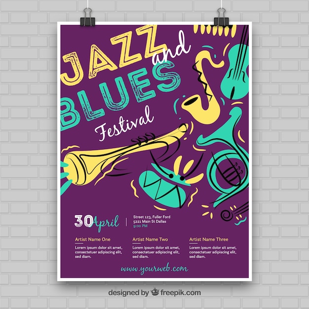 Cartaz de jazz e blues