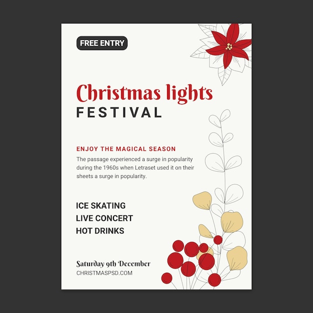 Cartaz de modelo de vendas de Natal