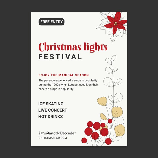 Cartaz de modelo de vendas de Natal