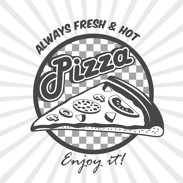 Vetor grátis cartaz de propaganda de fatia de pizza