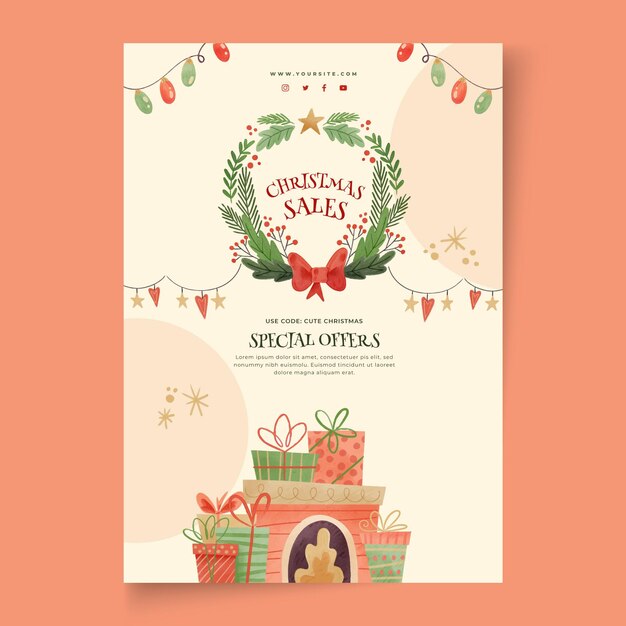 Cartaz de vendas de Natal a4