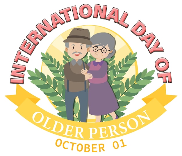 Vetor grátis cartaz do dia internacional do idoso