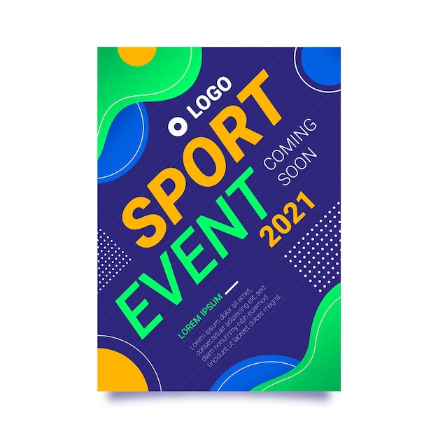 Vetor grátis cartaz do evento esportivo 2021