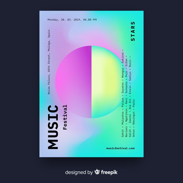 Cartaz do festival de música