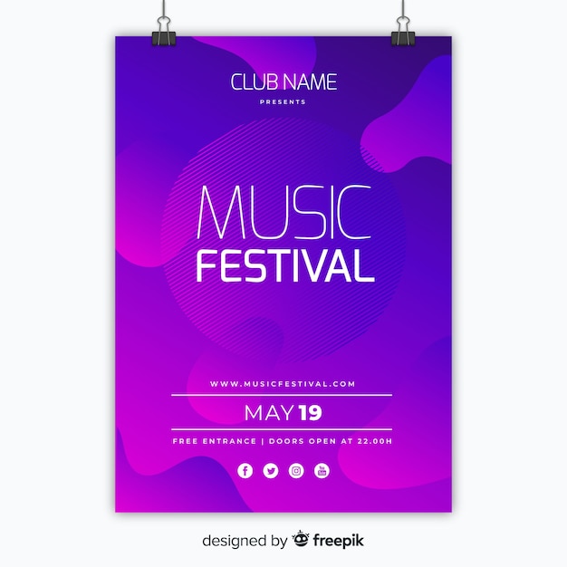 Cartaz do festival de música