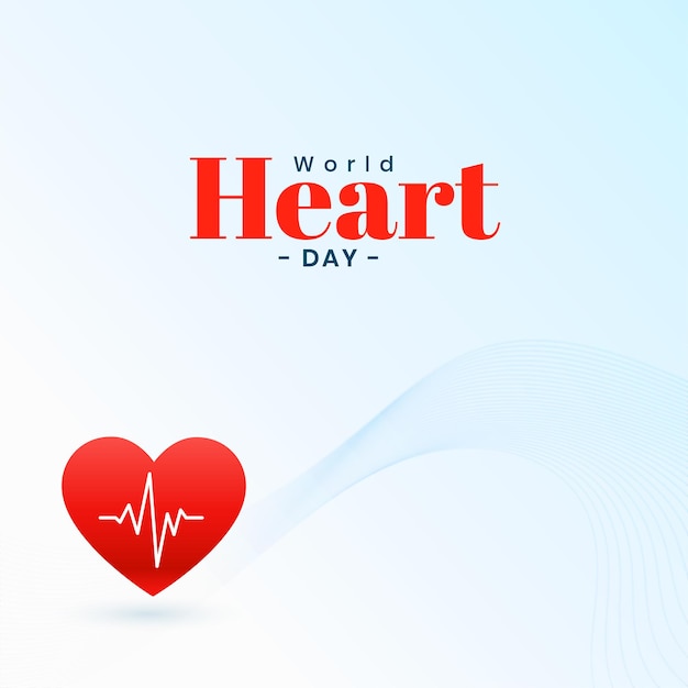 Vetor grátis cartaz feliz do dia mundial do coração para suporte médico e tratamento vetor