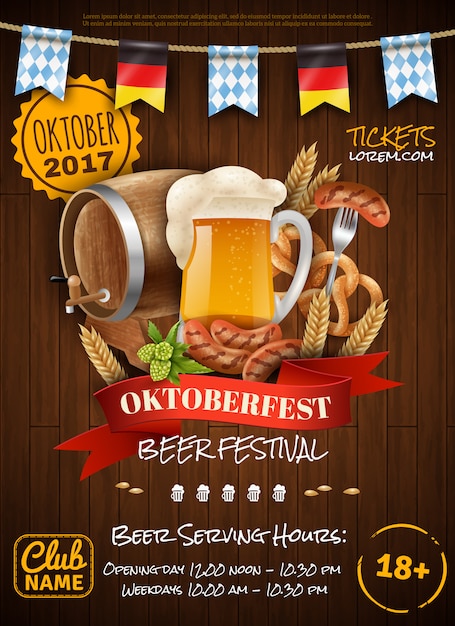 Cartaz festivo de Oktoberfest